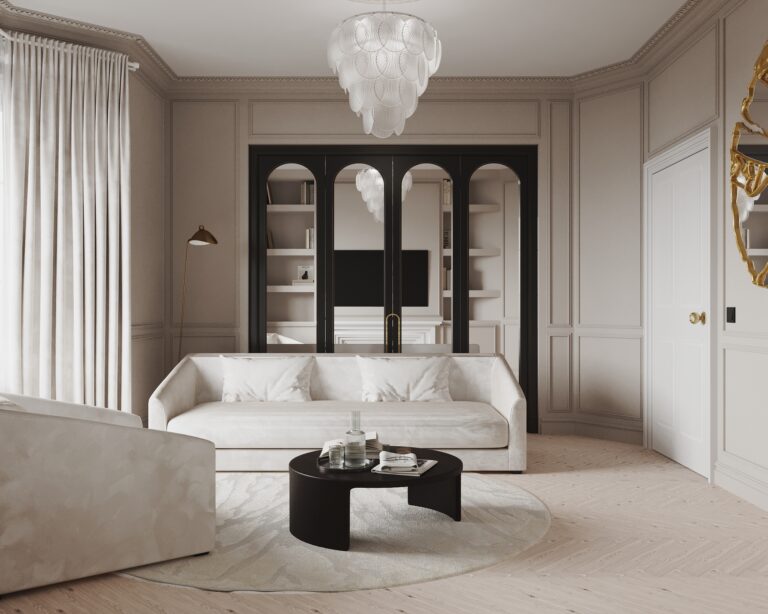 Projektanci wnętrz Warszawa – projekt małego pokoju na wynajem z inspiracjami z Londynu.