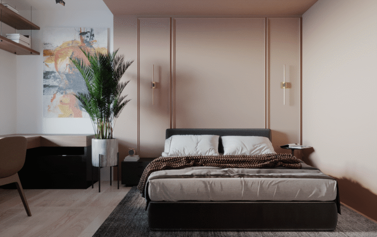 Projekt wnętrza 50 m2 Habana – funkcjonalne nowoczesne wnętrze małego mieszkania, galeria wnętrz Golden Room