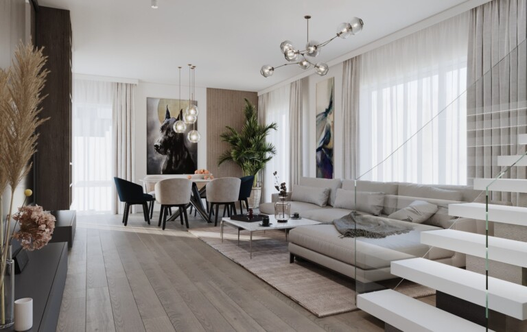 Projekt wnętrza 120 m2 Eminencja – piękne wnętrze domu, portfolio wnętrz Golden Room