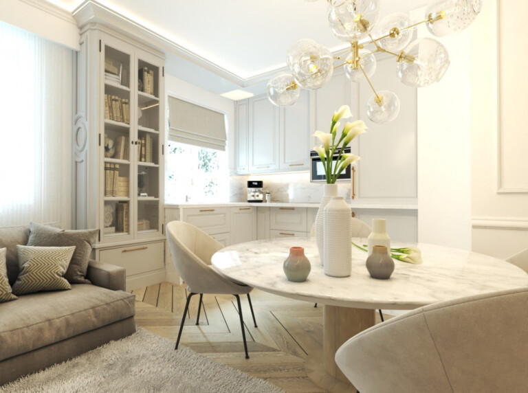 Projekt wnętrza 65 m2 Przytulność – przytulne drewniane nowoczesne wnętrze mieszkania – projekt wnętrza Golden Room