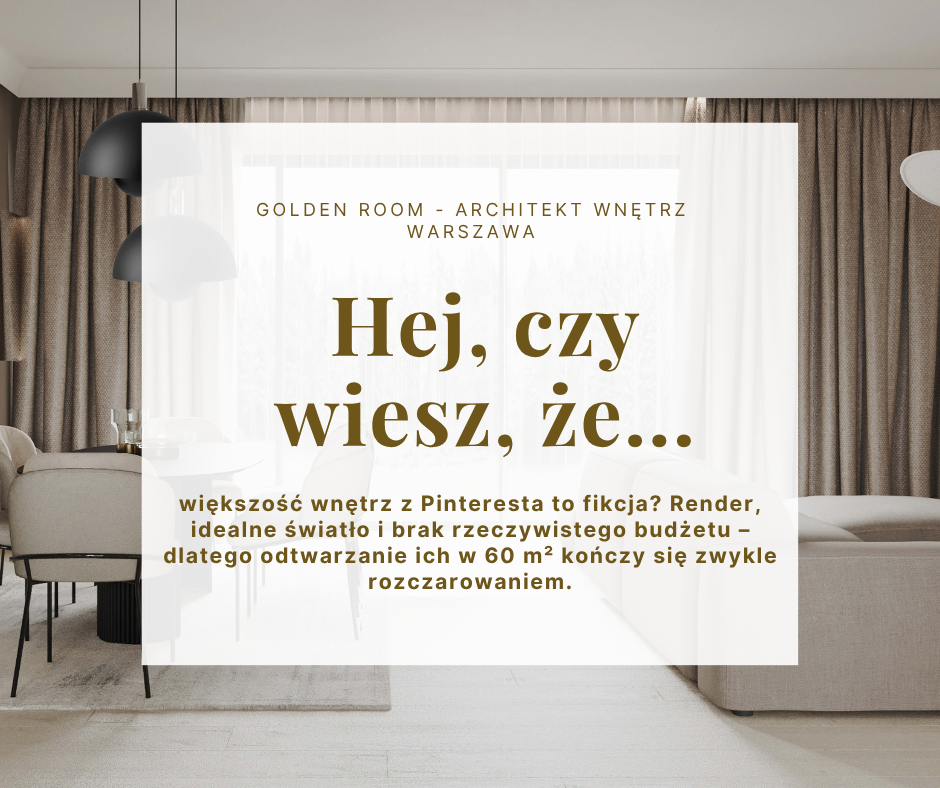 Większość wnętrz z Pinteresta to fikcja – zobacz, jak przygotować się do spotkania z architektem wnętrz i podejść do projektu realistycznie.