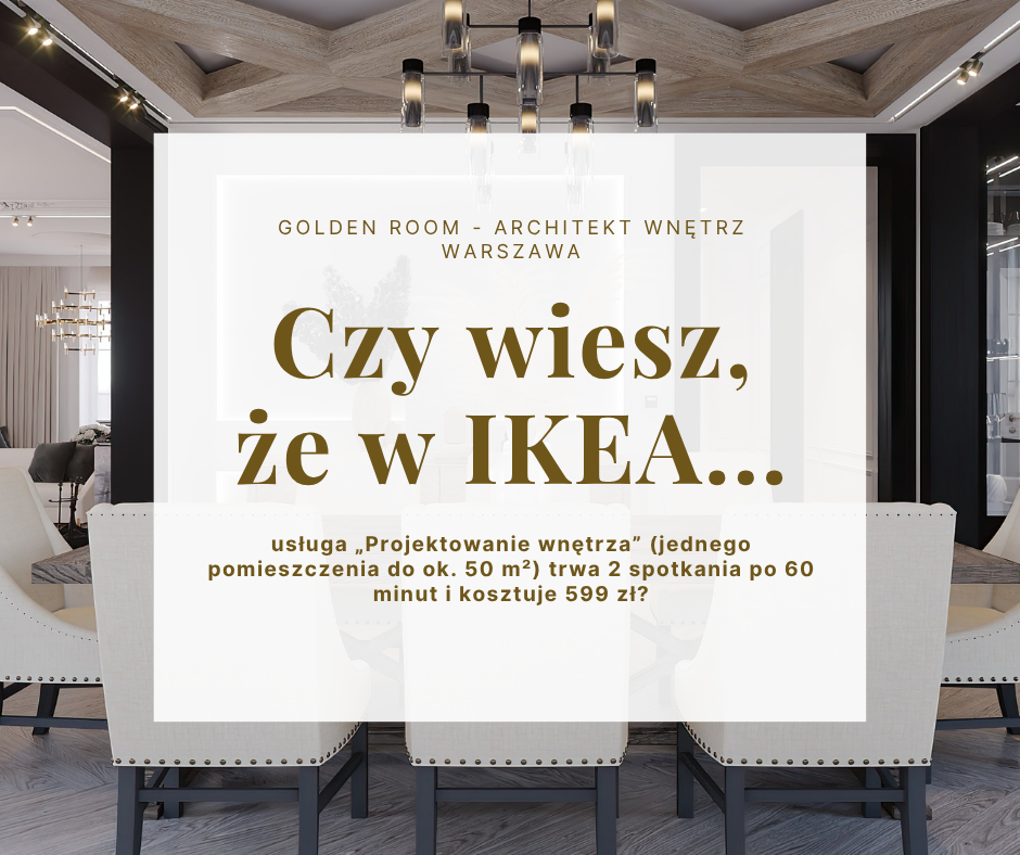 Infografika: ile trwa projekt mieszkania 60m2 w IKEA – dwa spotkania po 60 minut, koszt 599 zł. Porównanie szybkości projektu wnętrza 60m² z indywidualnym projektowaniem.