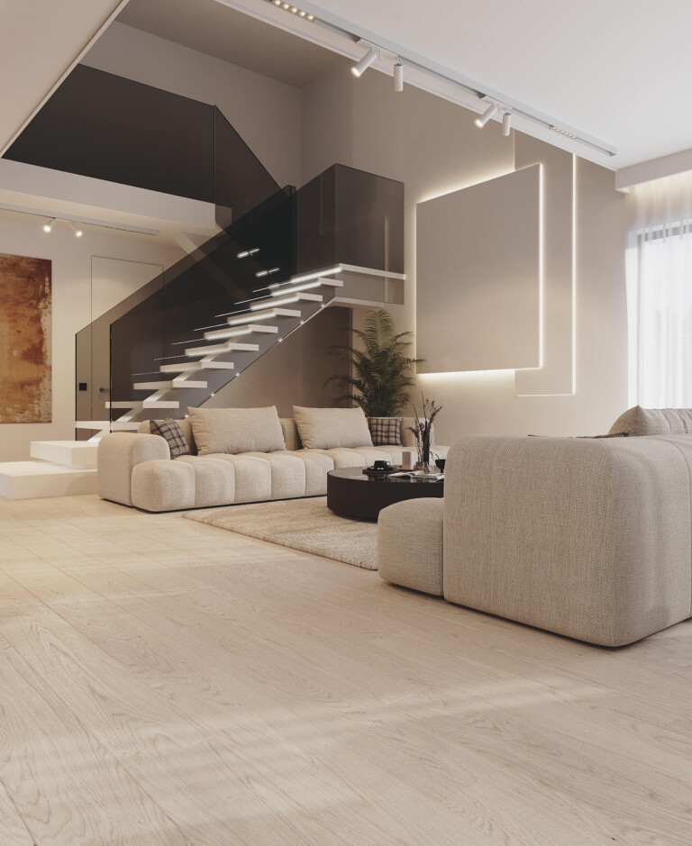 Realizacja z portfolio architekta wnętrz w stylu soft modern classic - Golden Room