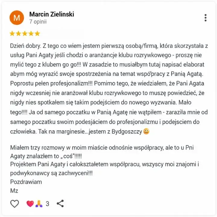 Opinia klienta o projekcie mieszkania w Warszawie przygotowanym przez Golden Room Architekci