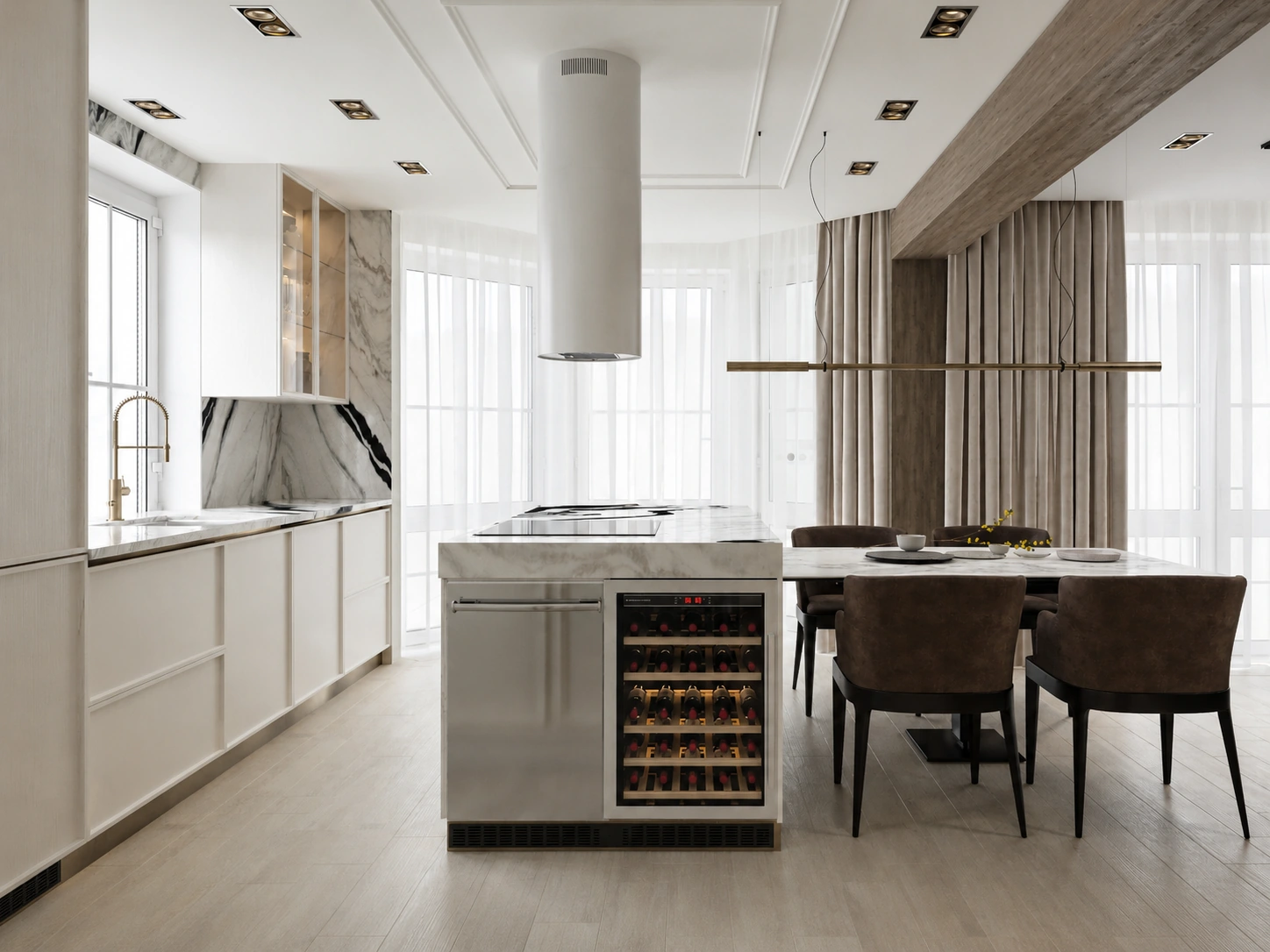 Podobny projekt wnętrza domu 80 m2 na Bielanach jako inspiracja dla segmentu 89 m2 na Wawrze