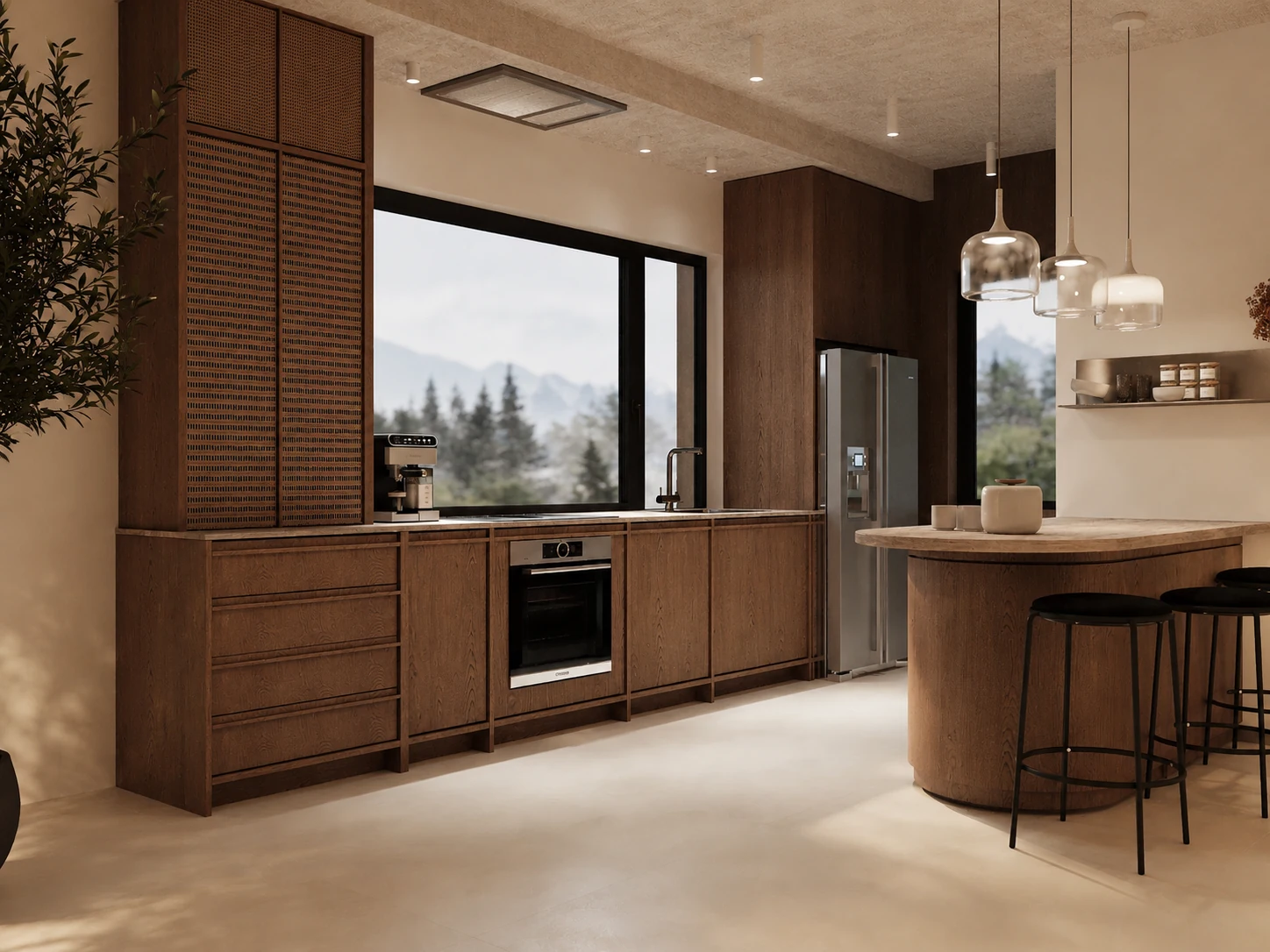 ile kosztuje kuchnia 10 m2 w standardzie premium z fornirem, wyspą i AGD