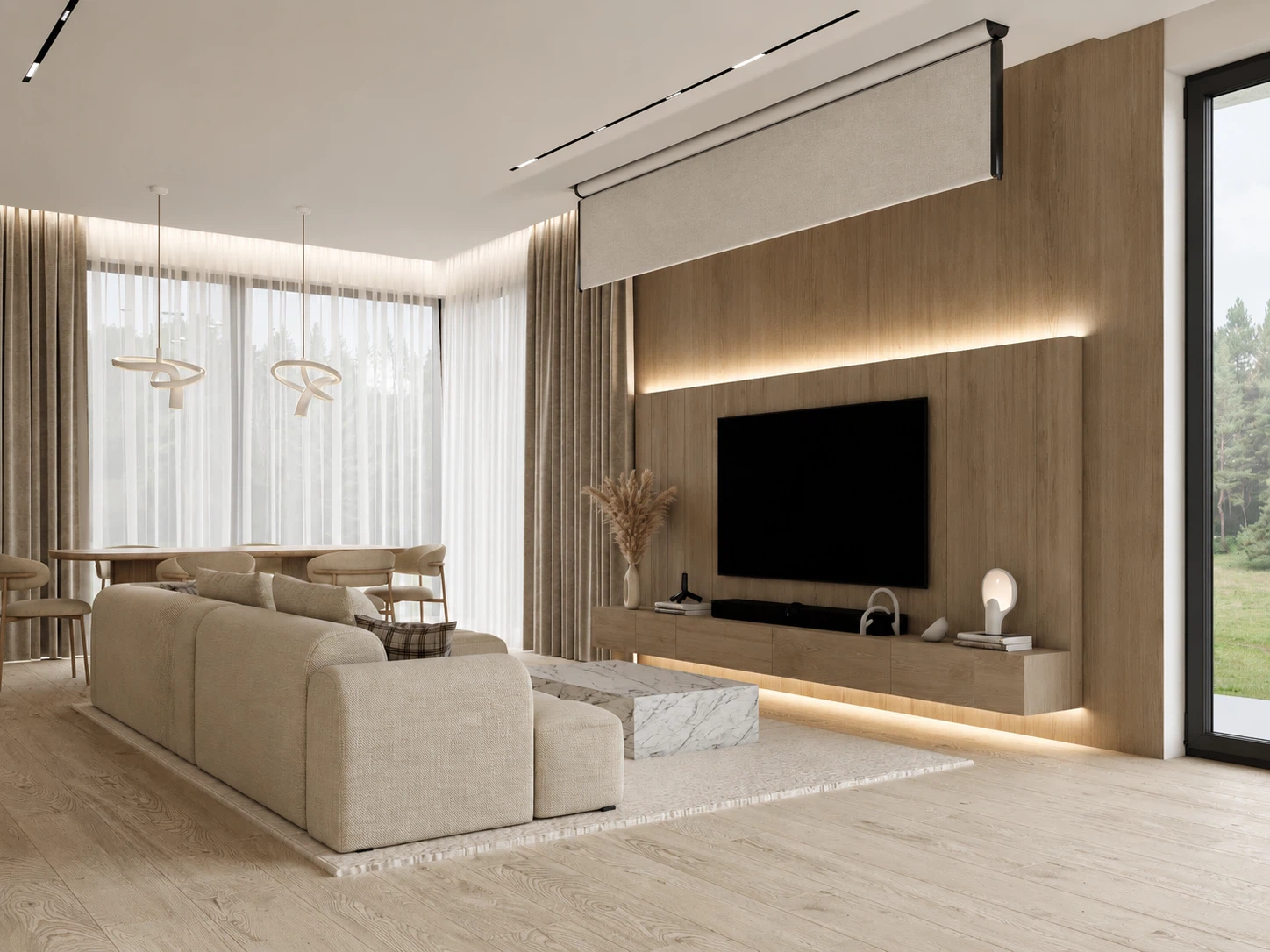 Portfolio projektów wnętrz - dom 200 m2 NUBO w stylu quiet luxury | Golden Room