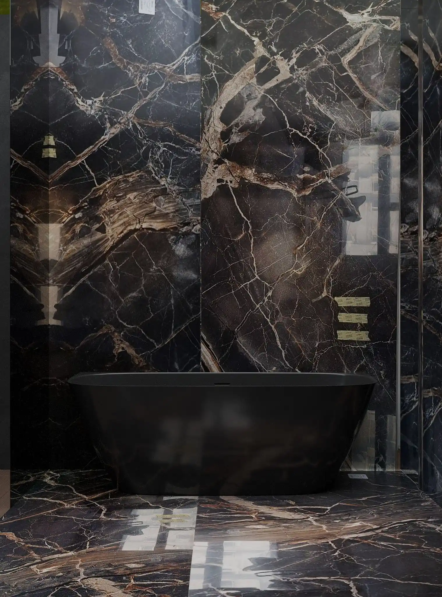 Projekt mieszkania cennik - łazienka premium Golden Room Projekt mieszkania cennik dla łazienki premium z dopracowanymi detalami Golden Room