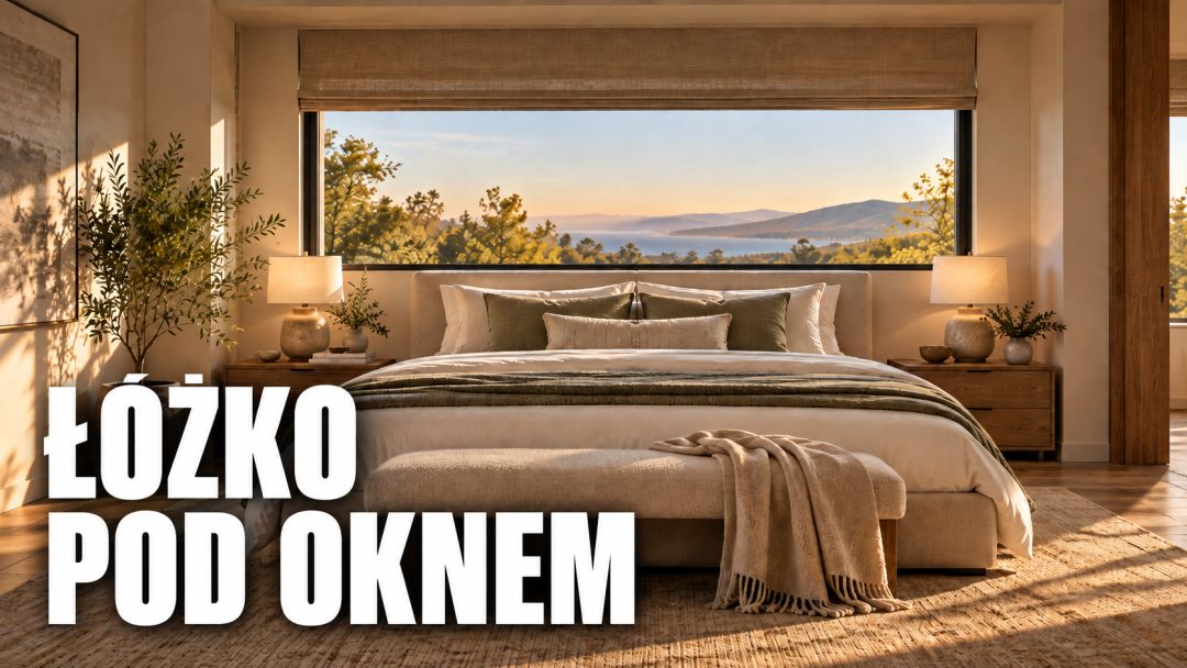 Łóżko pod oknem – aranżacja sypialni z łóżkiem ustawionym pod szerokim oknem