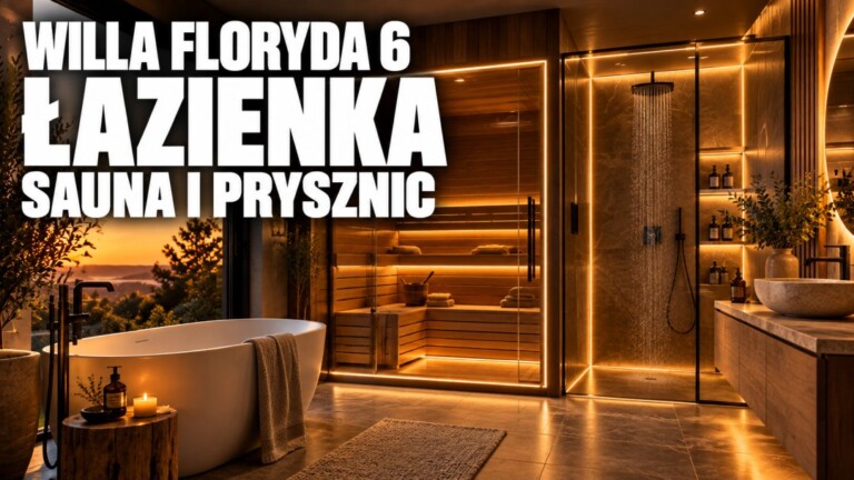 Willa Floryda 6 - łazienka z sauną, prysznicem i strefą spa
